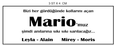 Anma ilan� H�rriyet Gazetesi -03