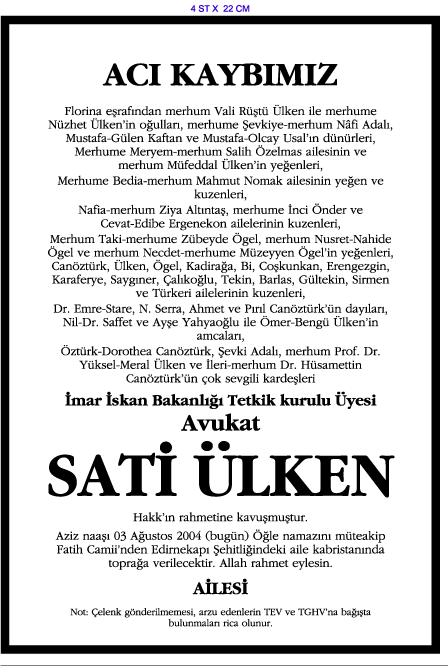 Av. SAT� �LKEN