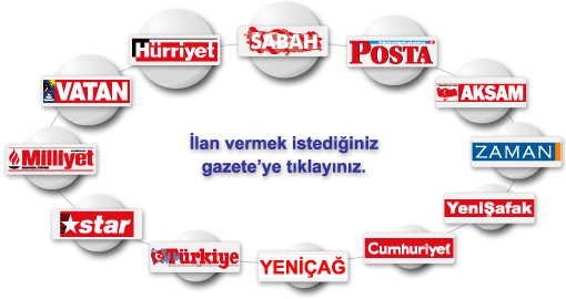 Ulusal Gazetelerin tamam�na ilan, seriilan, seri ilanlar yetkili reklam ajans�