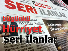 Bugünkü Hürriyet gazetesi ve seri ilan iş ve eleman sayfaları