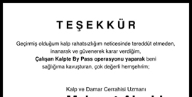 Doktora Teşekkür ilan örnek 1. sayfa